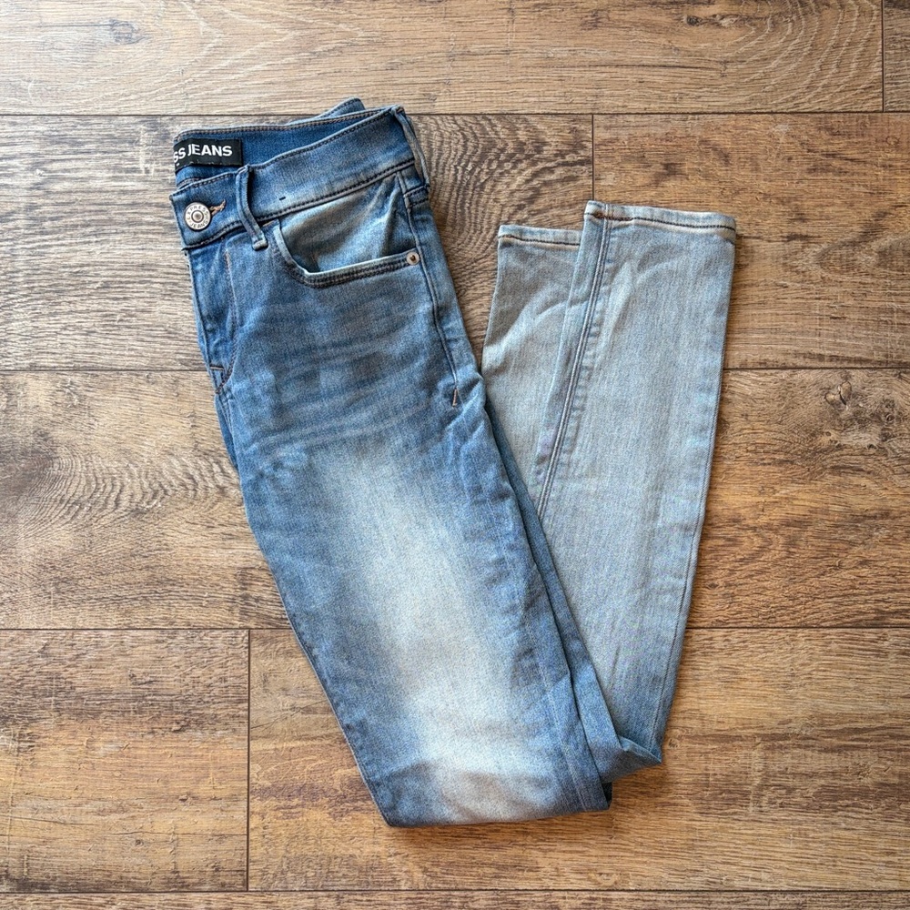 Express light wash Faded Blue Skinny Jeans